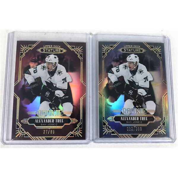 2020-21 Stature Alexander True SP Rookie LOT x2 - Sharks