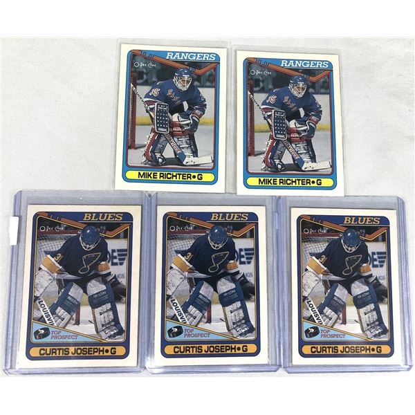 Mike Richter & Curtis Joseph ROOKIE Lot x5