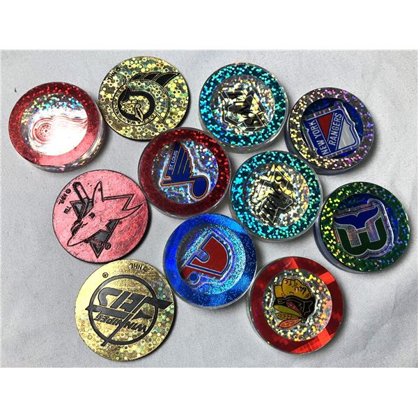 NHL POGS x11 - Nordiques, Whalers, Kings