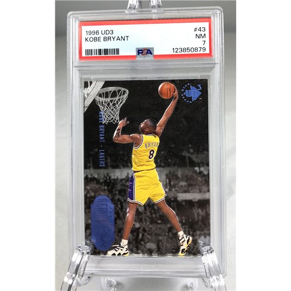 1996 UD3 Kobe Bryant PSA 7 ROOKIE Card - Lakers