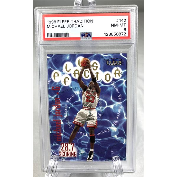 1998 Fleer Tradition Michael Jordan PSA 8 - Bulls