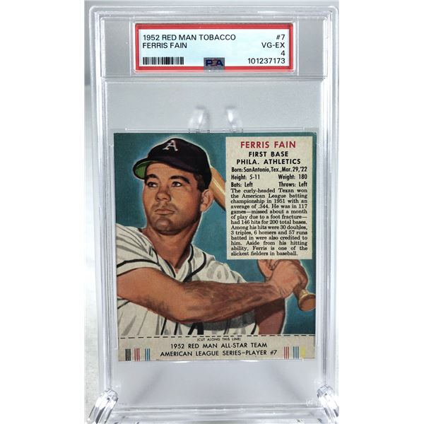 1952 Red Man - Ferris Fain PSA 4 - Athletics