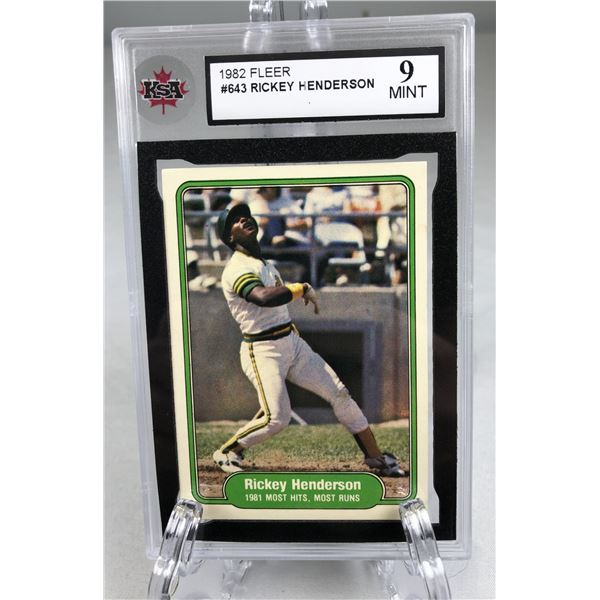 1982 Fleer - Rickey Henderson KSA 9 - Athletics