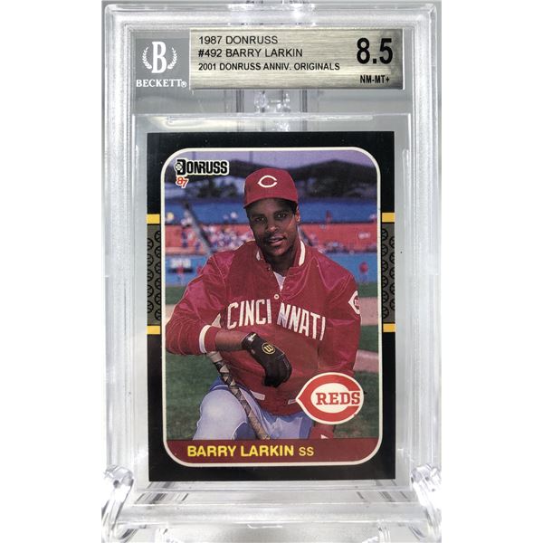 1987 Donruss - Barry Larkin BGS 8.5 - Reds