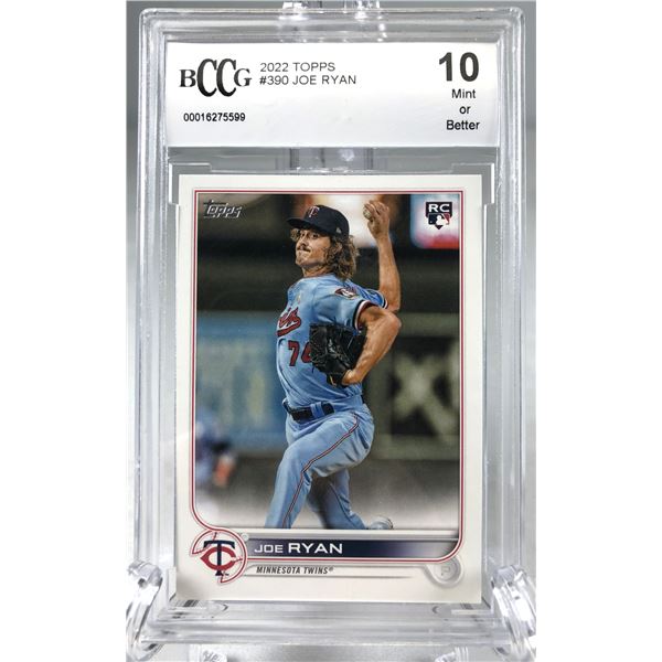 2022 Topps - Joe Ryan BCCG 10 ROOKIE - Twins