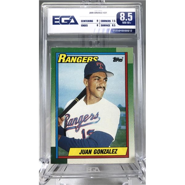 1990 Topps - Juan Gonzalez EGA 8.5 ROOKIE - Rangers