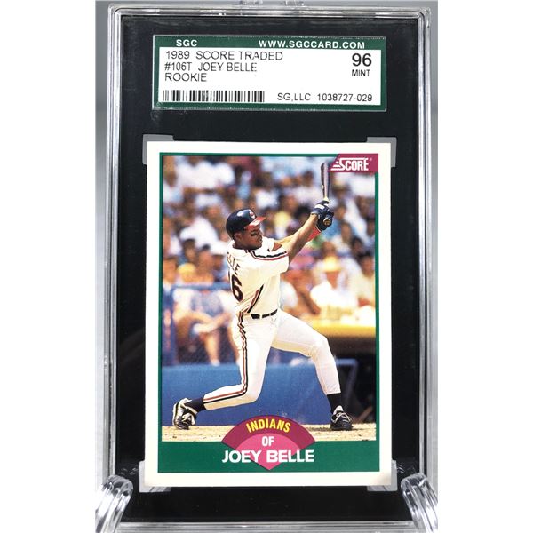 1989 Score Traded - Joey Belle SGC96  ROOKIE - Indians