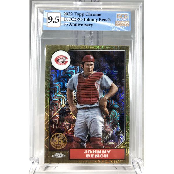 2022 Topps Chrome - Johnny Bench GCG 9.5 - Reds