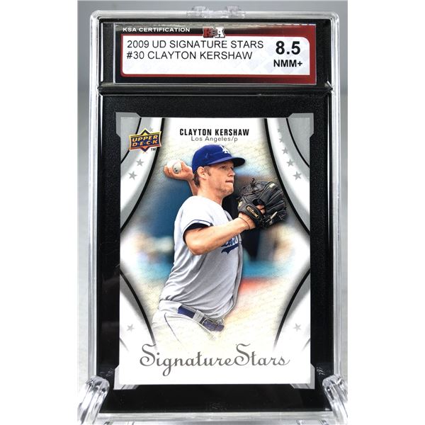 2009 UD Signature - Clayton Kershaw KSA 8.5 - Dodgers