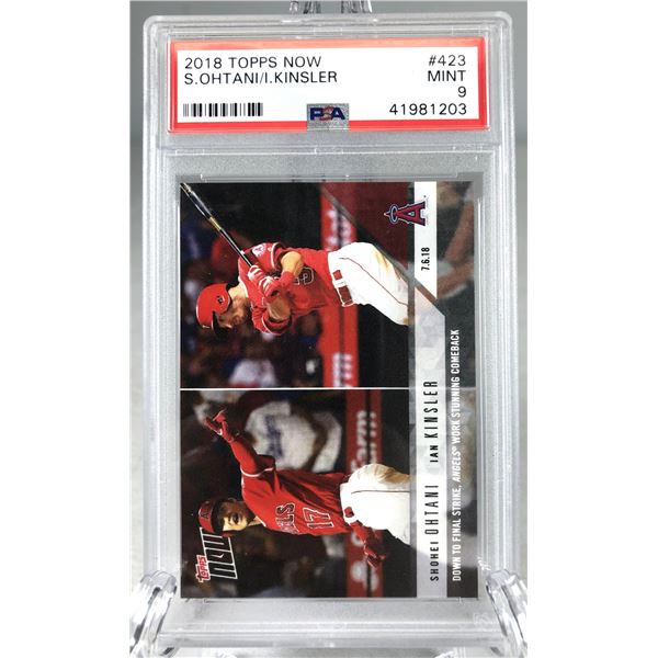 2018 Topps Now - Shohei Ohtani & Trout PSA 9 - Angels