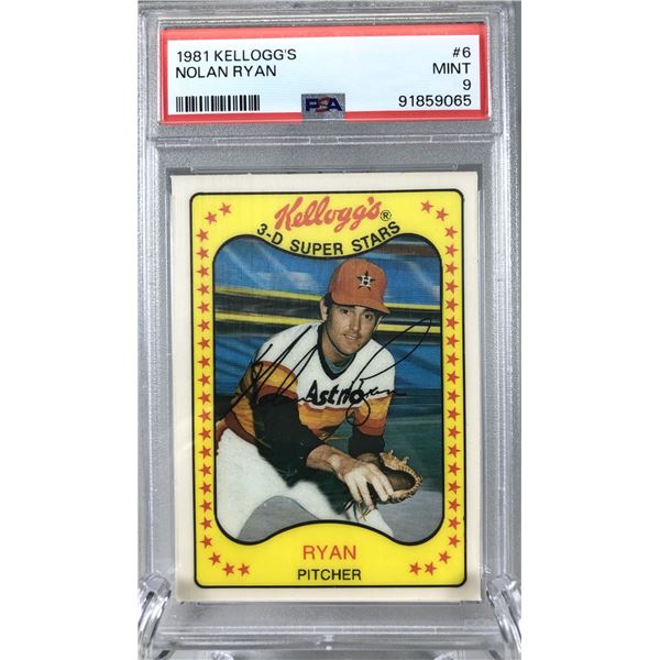 1981 Kelloggs - Nolan Ryan PSA 9 - Astros