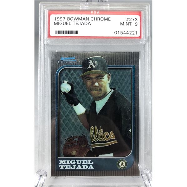 1997 Bowman Chrome - Miguel Tejada PSA 9 Rookie - Athletics