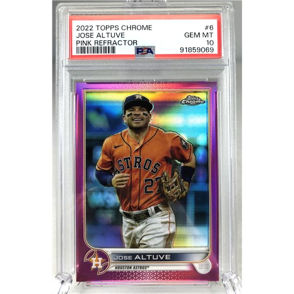 2022 Topps Chrome Refractor - Jose Altuve PSA 10 - Astros