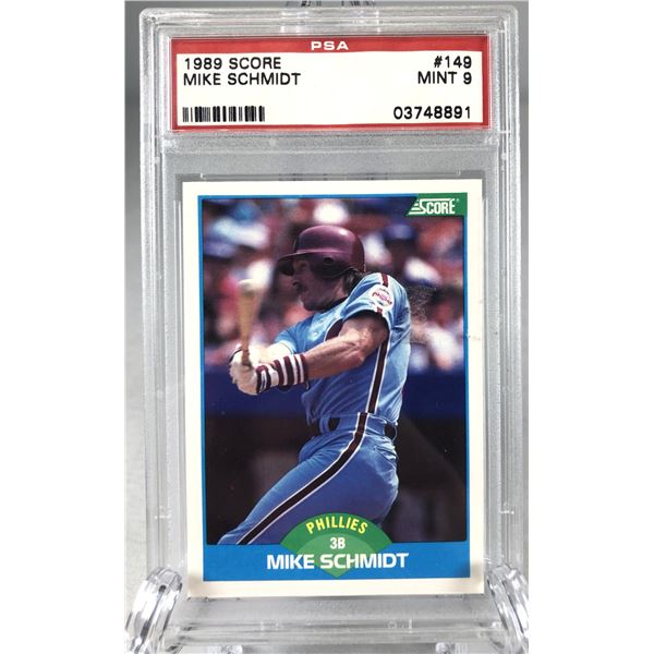 1989 Score - Mike Schmidt PSA 9 - Phillies