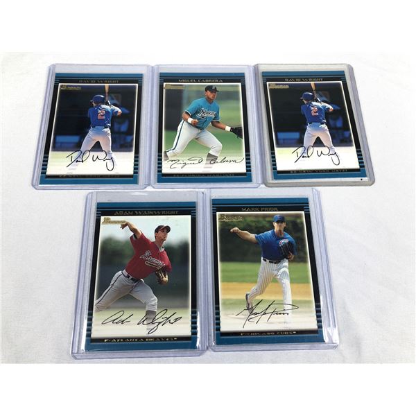 2002 Bowman ROOKIE LOT - Wright, Cabrera