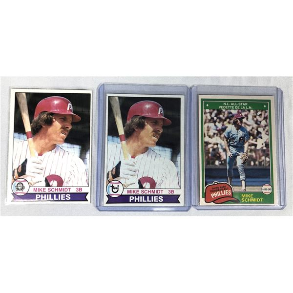 Mike Schmidt LOT x3 - 1979-81 Phillies
