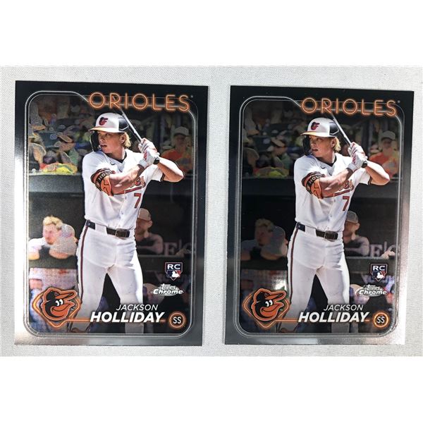 Jackson Holliday ROOKIE Chrome LOT x2 - Orioles