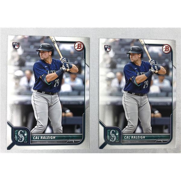 Cal Raleigh ROOKIE LOT x2 - Mariners