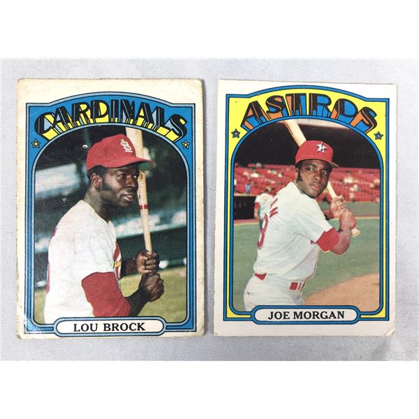 1972 OPC - Lou Brock & Joe Morgan LOT
