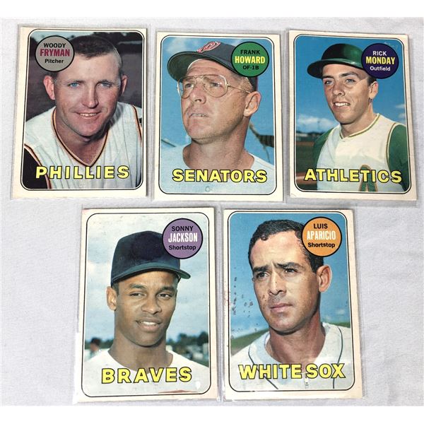 1969 OPC Baseball LOT x5