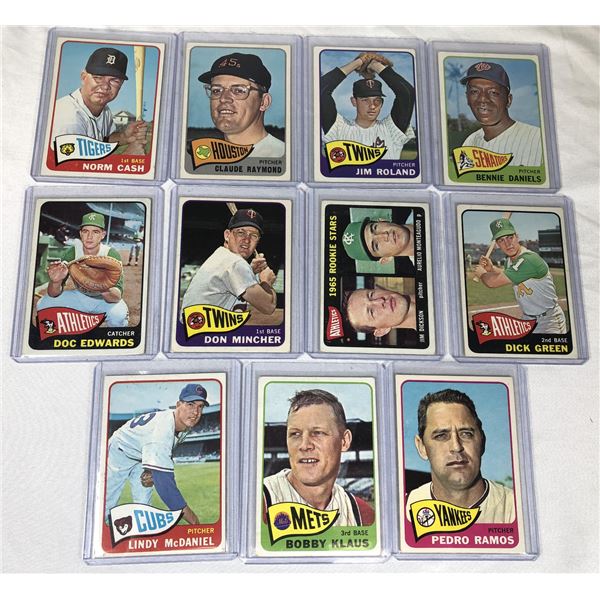1965 Topps Baseball Lot x11
