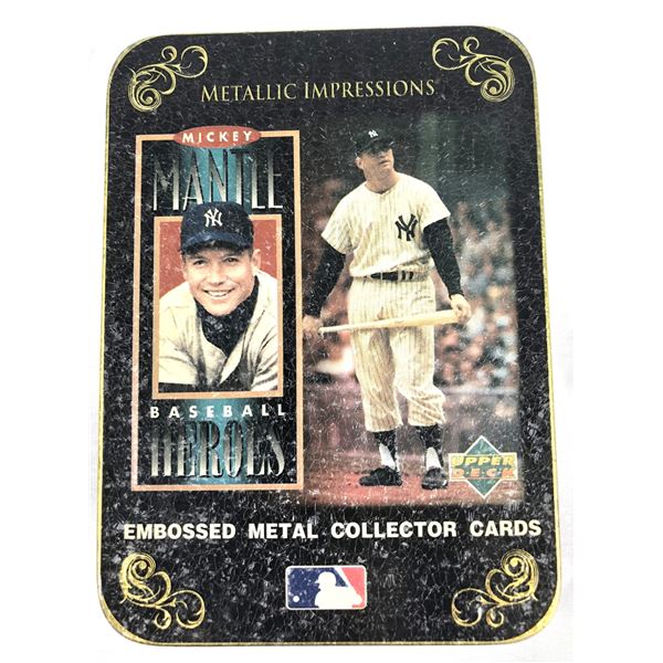 1995 UD Mickey Mantle Metal Card Set w/ Tin