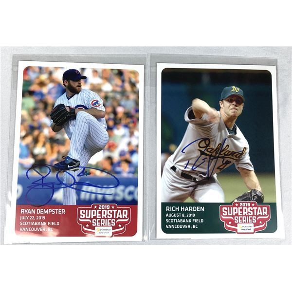 Dempster & Harden 5x7 AUTO Lot - Cubs Athletics