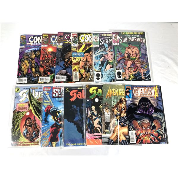 12 Comic LOT - Sub Mariner, Conan, Sabre