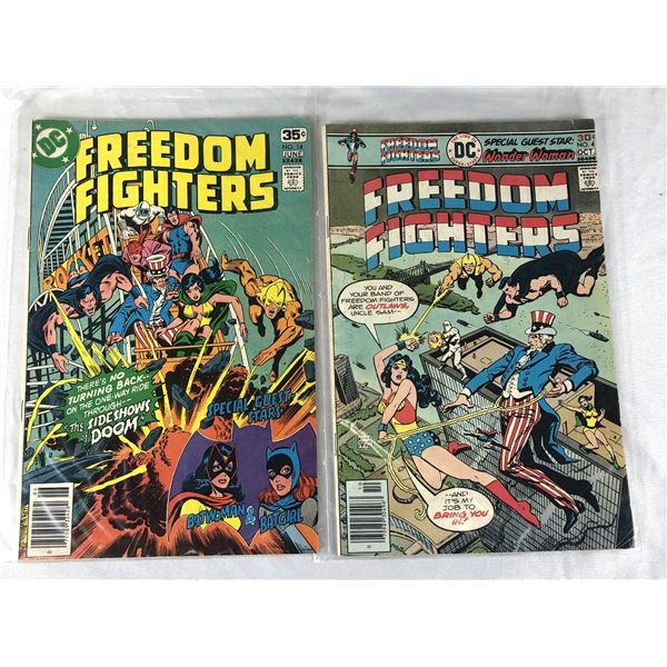 Freedom Fighters Lot x2 - 4 & 14 - DC Comic 1976