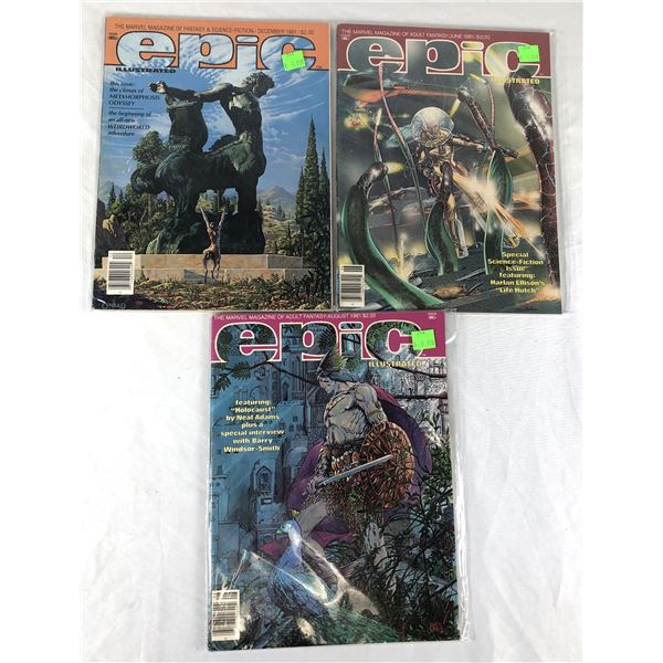 EPIC 1981 Magazine Lot x3 - Fantasy Adventure Sci-Fi