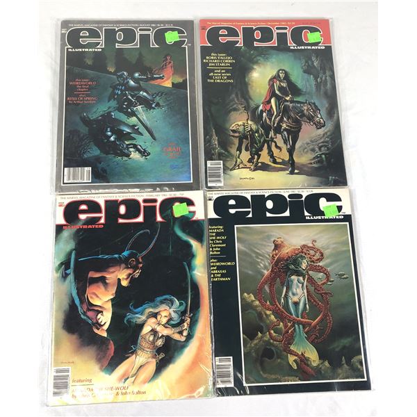 EPIC 1982 Magazine Lot x4 - Fantasy Adventure Sci-Fi
