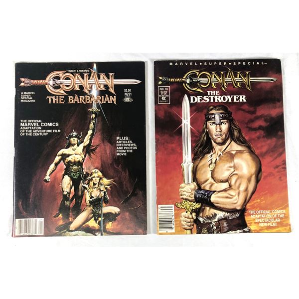 Conan Movie Magazine Comics x2 - Marvel