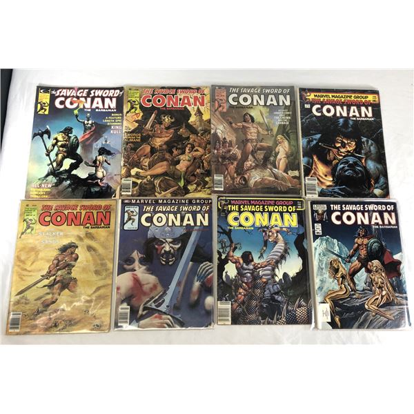 Savage Sword of Conan Comic Lot x8 - Marvel