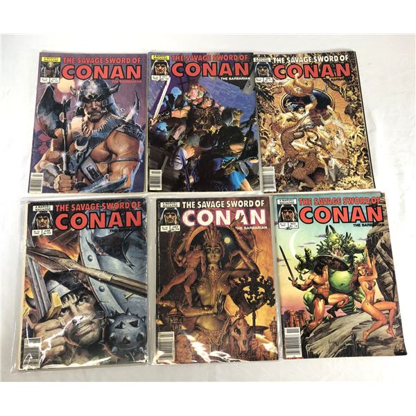 Savage Sword of Conan Comic Lot x6 - Marvel