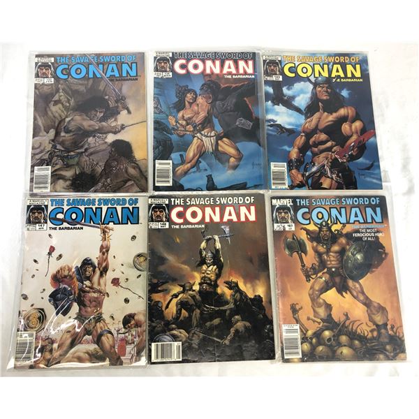 Savage Sword of Conan Comic Lot x6 - Marvel