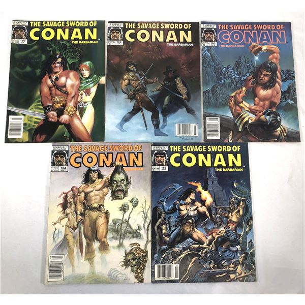 Savage Sword of Conan Comic Lot x5 - Marvel