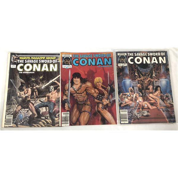 Savage Sword of Conan Comic Lot x3 - Marvel