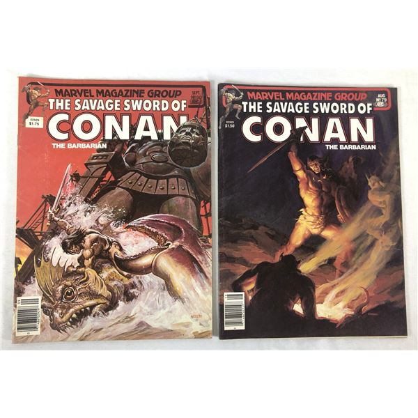 Savage Sword of Conan Comic 79 & 80 - Marvel