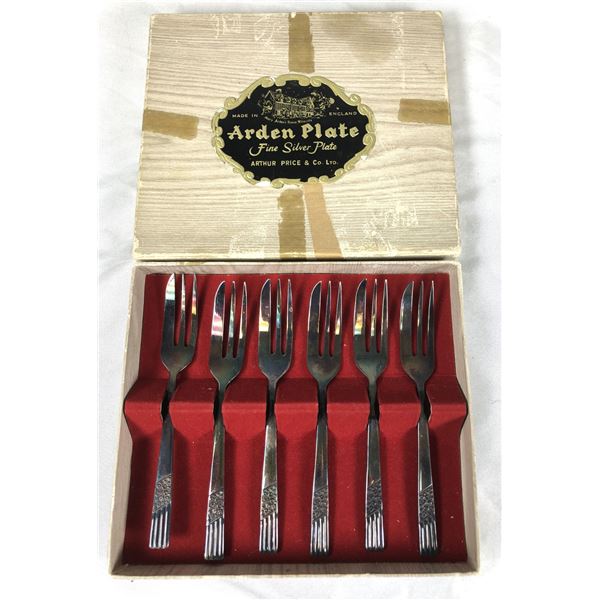 Arden Fine Silver Plate Forks x6 - England