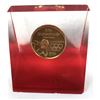 Image 1 : XXI Olympics Montreal Paperweight Coin Lucite