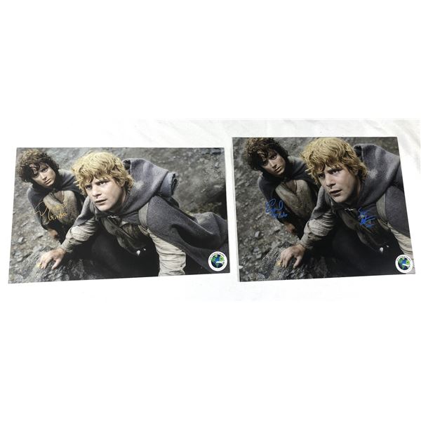 Elijah Wood & Sean Astin SIGNED Photos x2