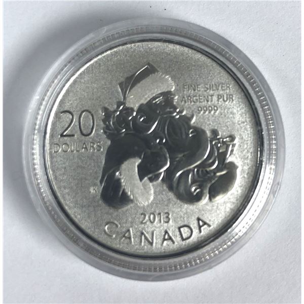 .999 Silver 20 Dollar Coin - 2013 Canada Santa