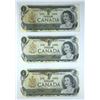 Image 1 : Canadian 1 Dollar Notes x3 - 1973