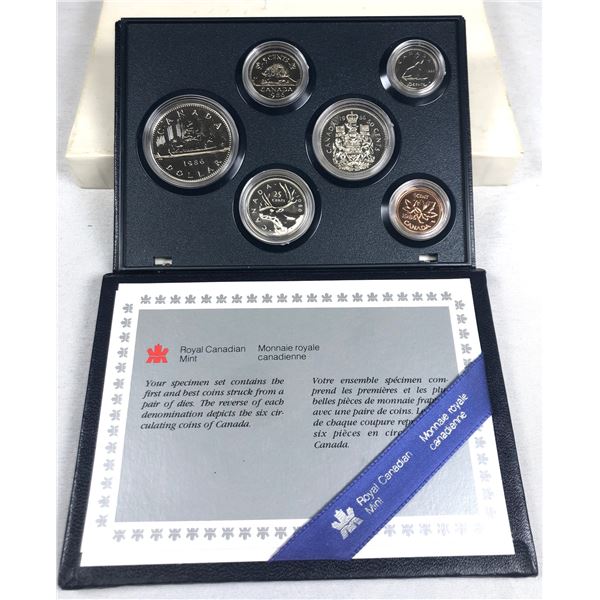 1986 Royal Canadian Mint SPECIMEN Set w/ Case