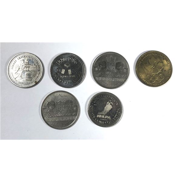 Sport Themed Coins LOT - Budweiser, Giants, NHL, Roy