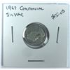 Image 1 : 1967 Canadian SILVER Dime - Centennial