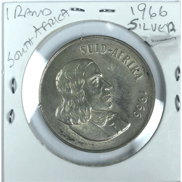 1966 SILVER South Africa 1 Rand Coin