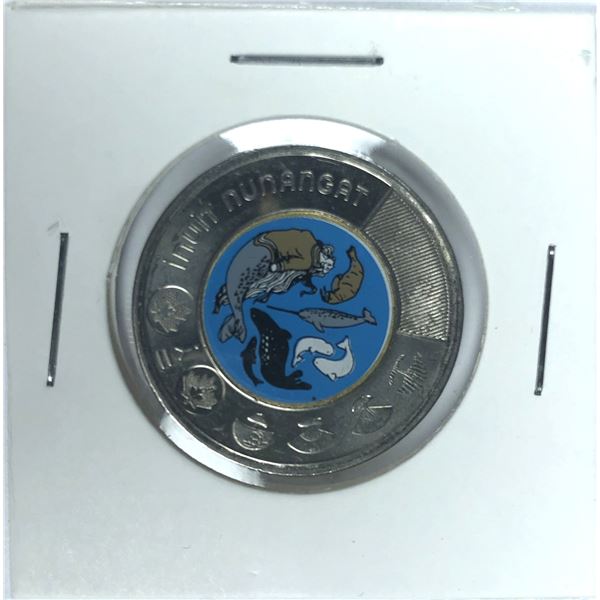 Canadian 2 Dollar COLOR Twoonie - 2024 Charles