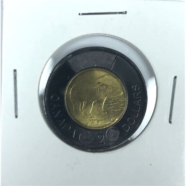 2022 BLACK Canadian Twoonie 2 Dollar Coin - 2 Leaf
