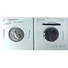 Image 1 : 1953-59 Canadian Nickel Lot x2